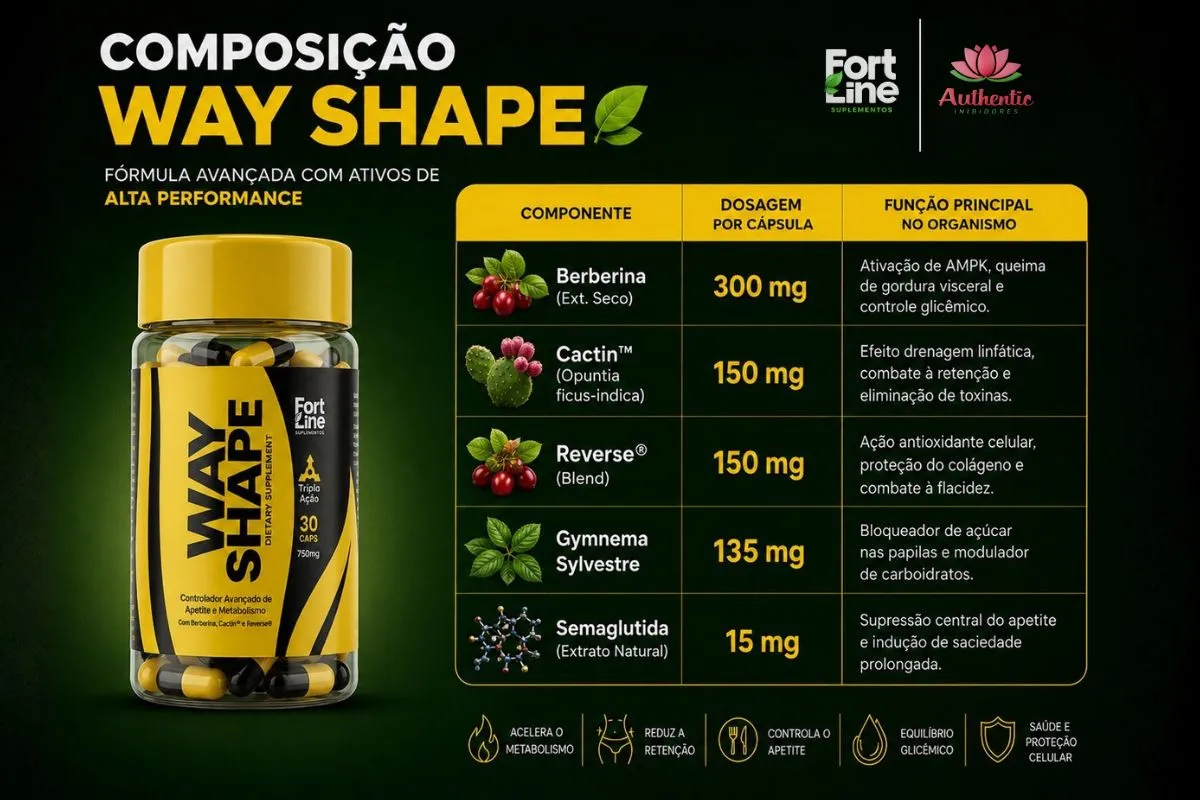 Composição Way shape emagrecedor original - Componente do wayshape original